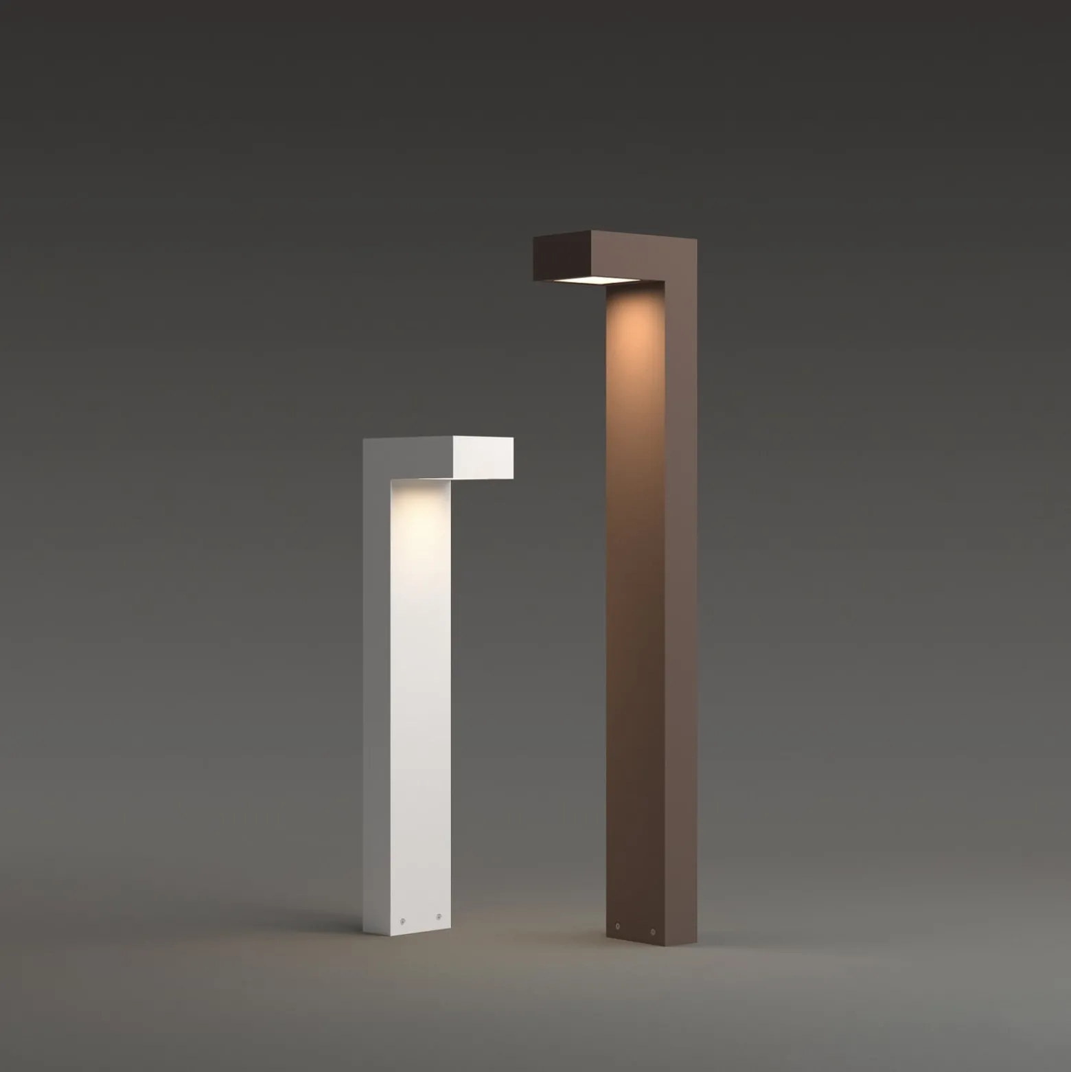 IDEAL LUX LED-pylväsvalaisin Sirio, valkoinen, korkeus 60 cm, metalli