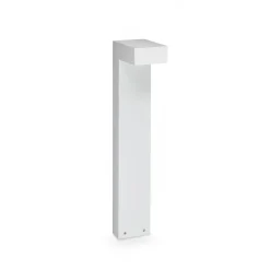 IDEAL LUX LED-pylväsvalaisin Sirio, valkoinen, korkeus 60 cm, metalli