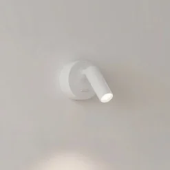 Ideal Lux LED seinävalaisin Bean Pyöreä, valkoinen, metalli, kääntyvä