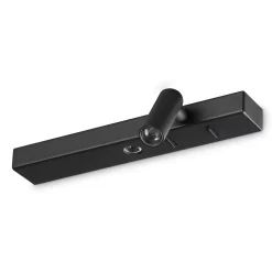 Ideal Lux LED-seinävalaisin Bonne Nuit 2, musta, leveys 22 cm