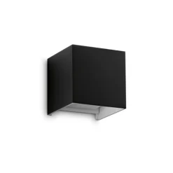 Ideal Lux LED-ulkoseinävalaisin Atom, musta, 10 cm, metallia