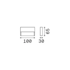 Ideal Lux LED-ulkoseinävalaisin Dedra, ruskea, 10 x 6,5 cm