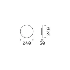 Ideal Lux LED-ulkoseinävalaisin Punto antrasiitti Ø 24 cm, metallia