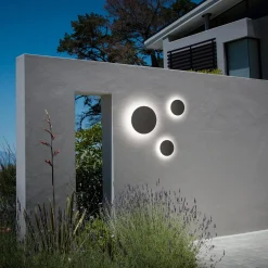 Ideal Lux LED-ulkoseinävalaisin Punto antrasiitti Ø 24 cm, metallia