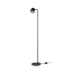 IDEAL LUX -maavalaisin Dodo, musta, korkeus 118 cm, himmennettävä metallinen