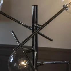 IDEAL LUX -maavalaisin Equinoxe, kromi/kirkas, korkeus 166 cm