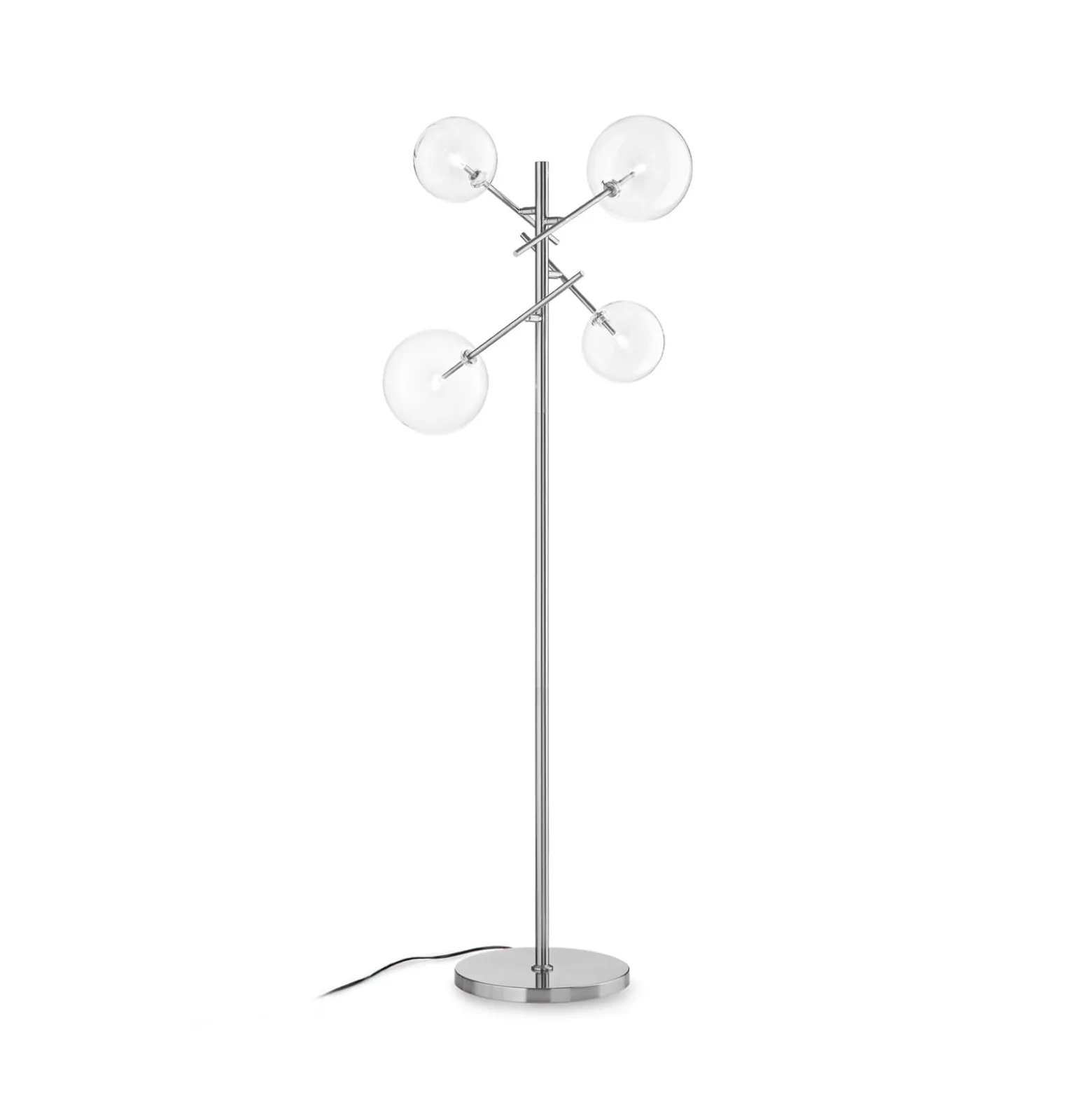 IDEAL LUX -maavalaisin Equinoxe, kromi/kirkas, korkeus 166 cm