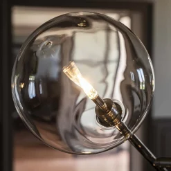 IDEAL LUX -maavalaisin Equinoxe, kromi/kirkas, korkeus 166 cm
