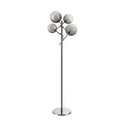 IDEAL LUX -maavalaisin Equinoxe, kromi/savuharmaa, korkeus 166 cm