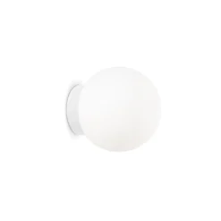 Ideal Lux Mapa seinävalaisin, Ø 10 cm, opaalilasi, valkoinen, pallo
