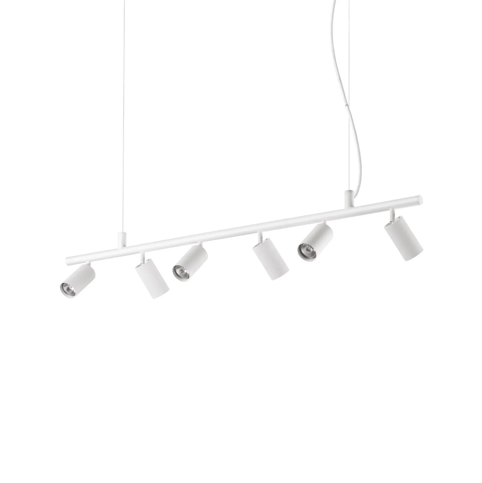 IDEAL LUX -riippuvalo Dynamite Round, valkoinen, 6-lamppuinen