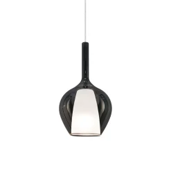 Ideal Lux riippuvalo Kalique 1, savuharmaa, Ø 18 cm
