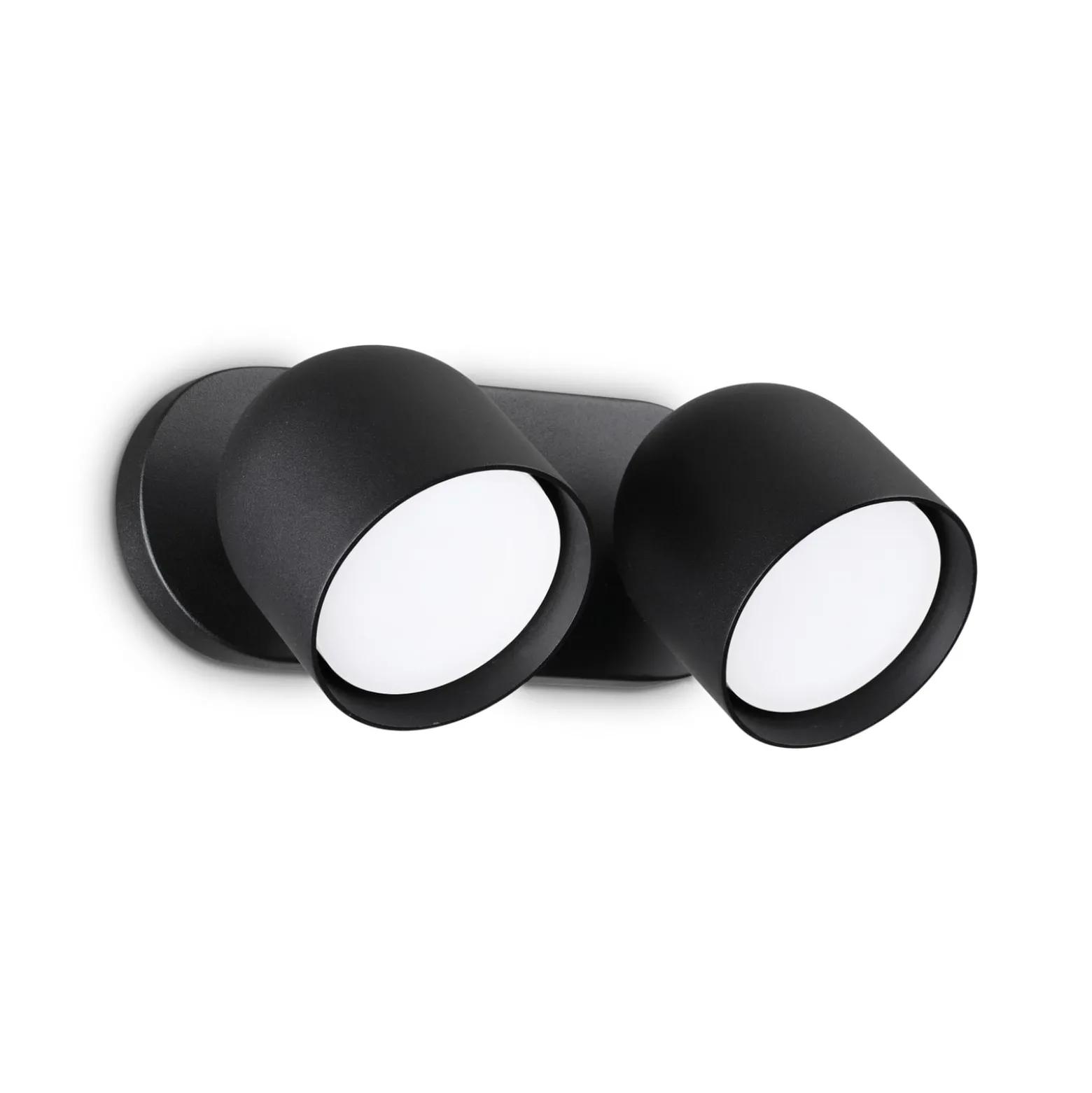 Ideal Lux seinävalaisin Dodo musta 2-valo metalli Ø 8,5 cm