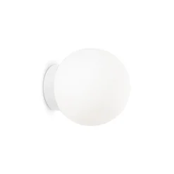 Ideal Lux seinävalaisin Mapa Ø 15 cm, G9, valkoinen, lasi, pallo