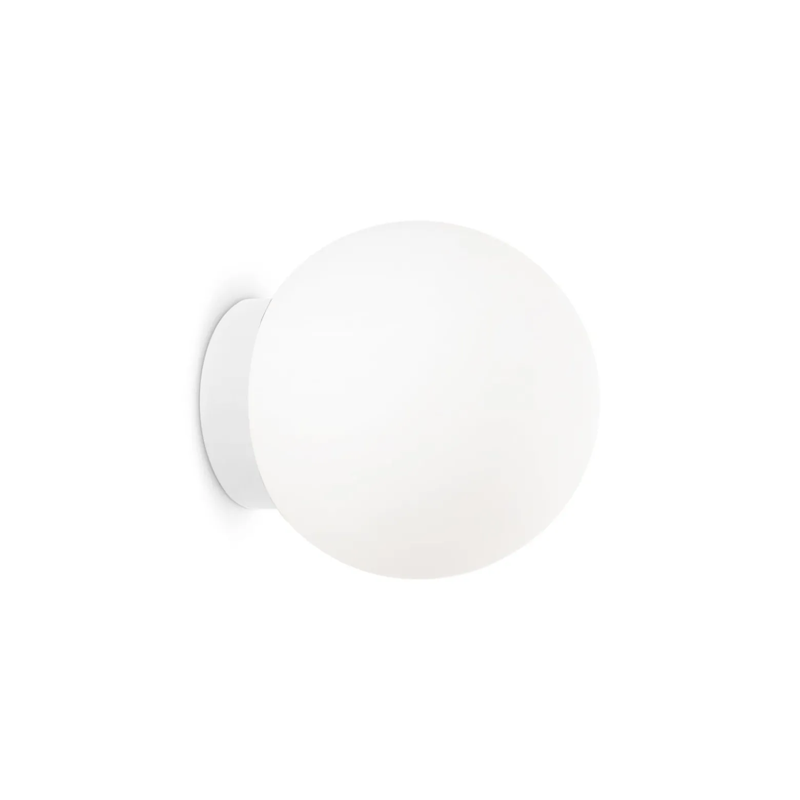 Ideal Lux seinävalaisin Mapa Ø 15 cm, G9, valkoinen, lasi, pallo