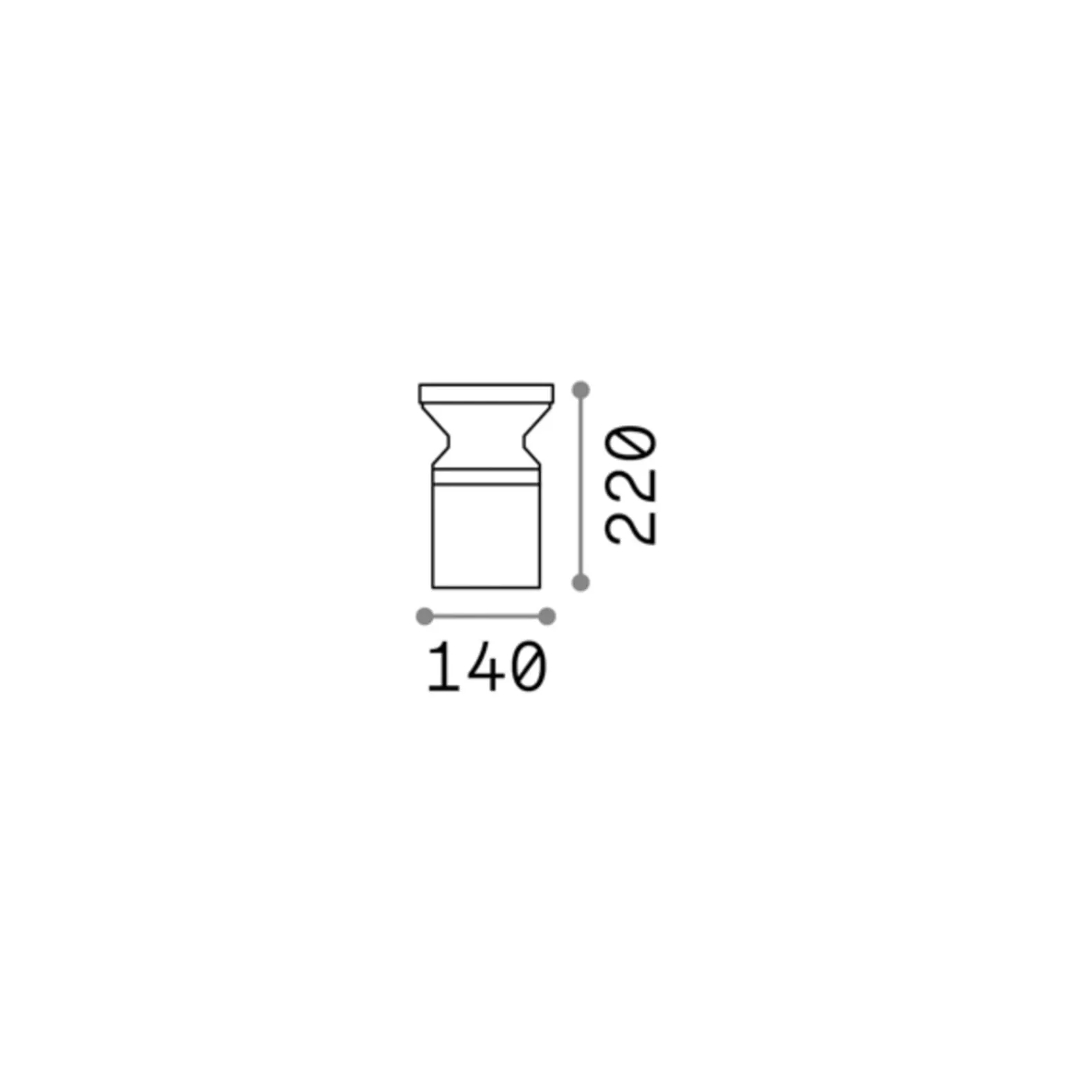 Ideal Lux Torre jalkalamppu antrasiitti alumiini korkeus 22 cm