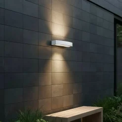Ideal Lux ulkoseinälamppu Andromeda, valkoinen, leveys 45 cm, E27