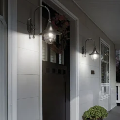 Ideal Lux ulkoseinävalaisin Cima, antrasiitti, metallia, korkeus 46 cm