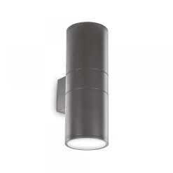 Ideal Lux ulkoseinävalaisin Gun antrasiitti alumiinia, Ø 11 cm, ylös/alas,