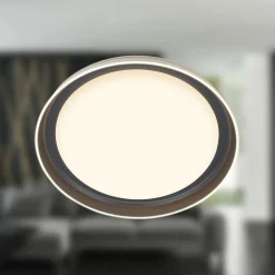 Ijus LED-kattovalaisin, valkoinen/antrasiitti, Ø 43 cm, muovia