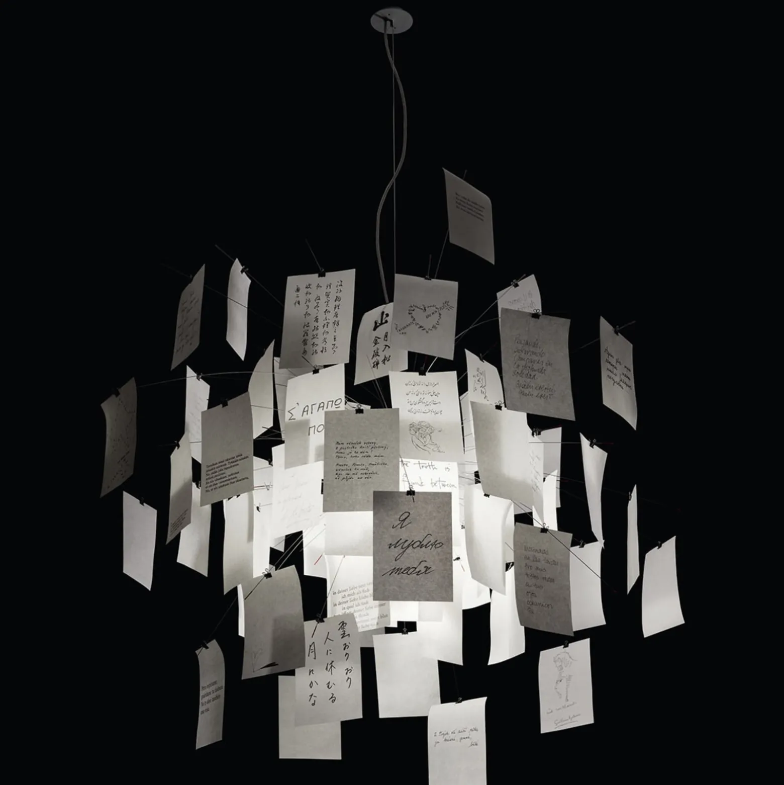 Ingo Maurer Zettel'z 5 design-riippuvalaisin