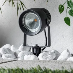 Irina LED-ulkovalaisin, 3 kpl, maadoituspiikki, pistoke, harmaa