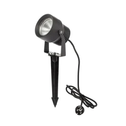 Irina LED-ulkovalaisin, maadoituspiikki, pistoke, harmaa, metallia