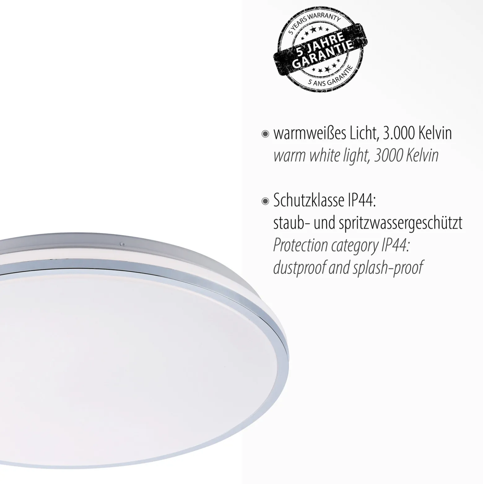 Isabell LED-kattovalaisin, Ø 49 cm