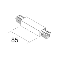 Ivela keskisyöttö SQUARE 48 V, valkoinen, muovi