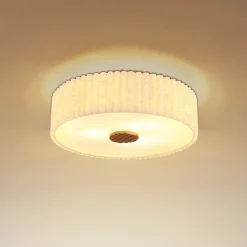 Jannie-kattovalaisin, luonnonvärinen, pellava, 3-lamppuinen, Ø 50 cm, E27
