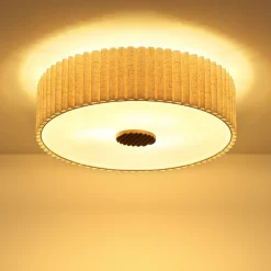 Jannie-kattovalaisin, luonnonvärinen, pellava, 3-lamppuinen, Ø 50 cm, E27