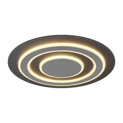 Jayden LED-kattovalaisin, Ø 48 cm, antrasiitti/harmaa, metallia