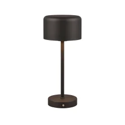 Jeff LED ladattava pöytävalaisin, mattamusta, korkeus 30 cm, metallia