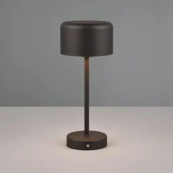Jeff LED ladattava pöytävalaisin, mattamusta, korkeus 30 cm, metallia