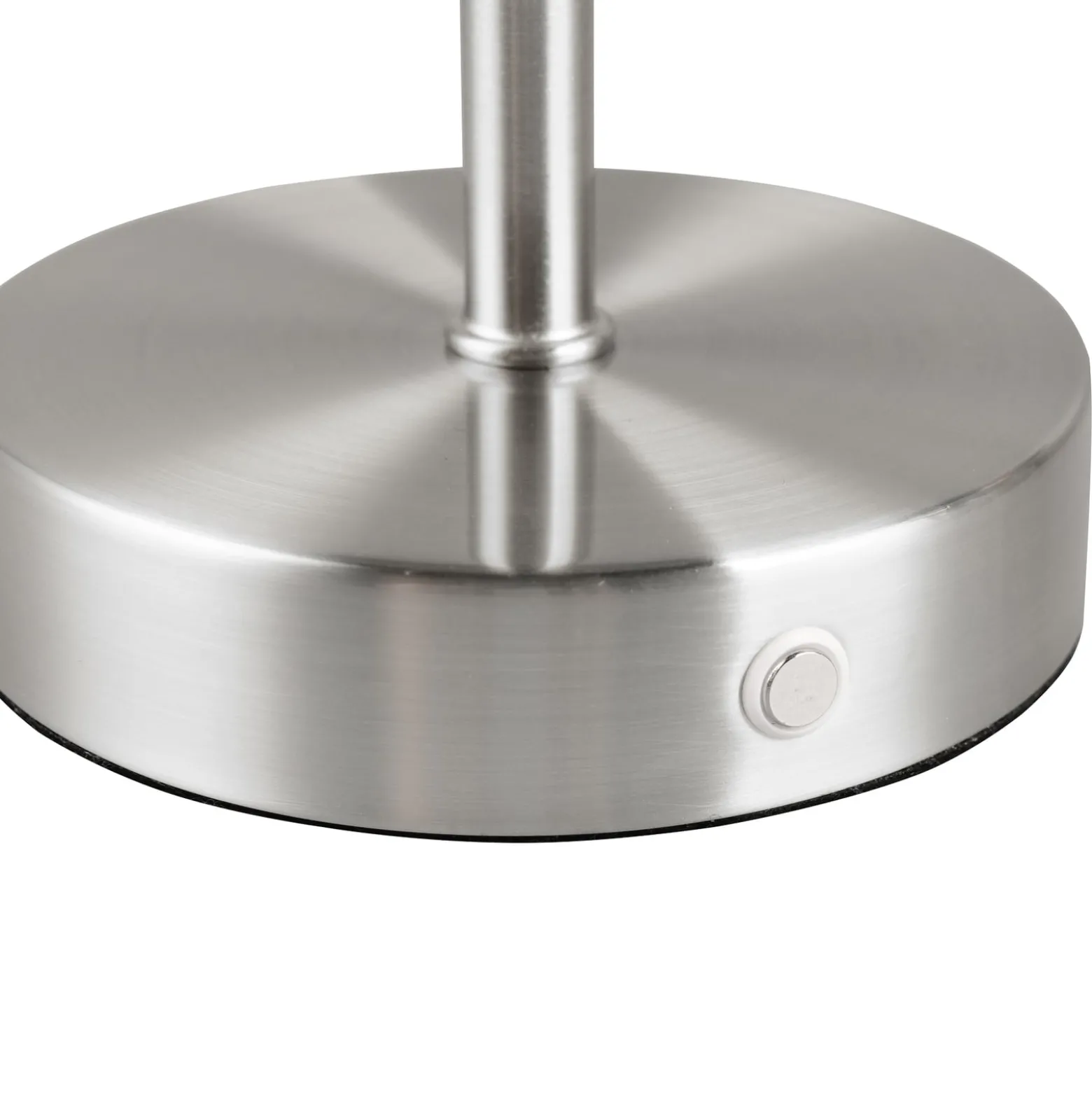Jeff LED ladattava pöytävalaisin, nikkelin värinen, korkeus 30 cm, metallia