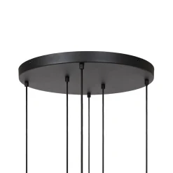 Joanet-riippuvalo, Ø 65 cm, savu/messinki Lasi/metalli 6-lamppuinen.