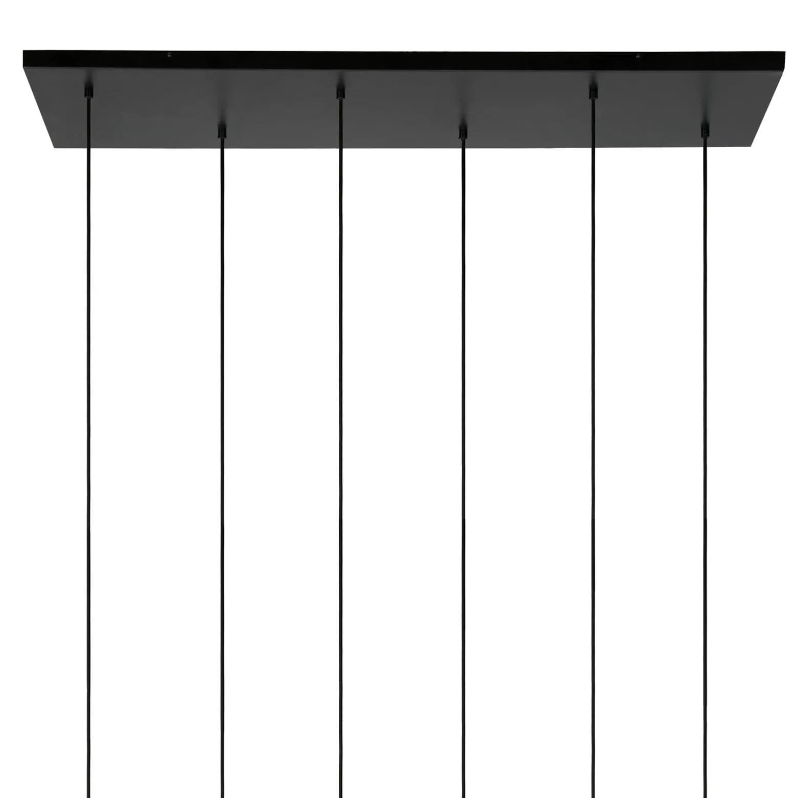 Joanet-ripustusvalaisin, savunharmaa/musta, lasia, 132 cm pitkä