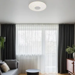 Jocelyn-äly-LED-kattovalaisin, valkoinen, CCT, kaukosäädin