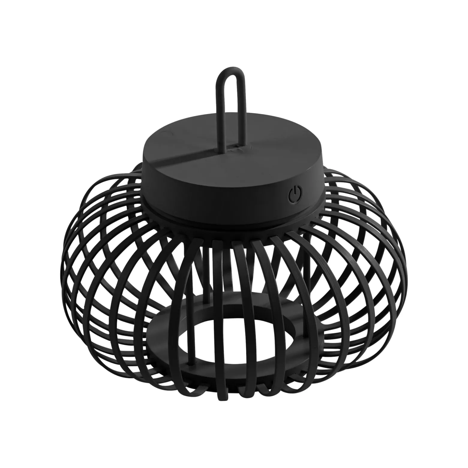 JUST LIGHT. Akuba LED ladattava pöytävalaisin musta 22 cm bambu