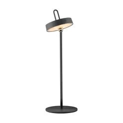 JUST LIGHT. Amag LED ladattava pöytävalaisin, musta, rauta, IP44