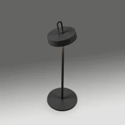 JUST LIGHT. Amag LED ladattava pöytävalaisin, musta, rauta, IP44