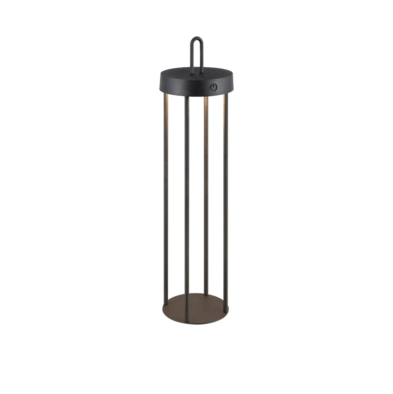 JUST LIGHT. Ladattava LED-pöytävalaisin Anselm musta 50 cm rauta