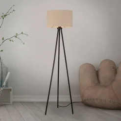 JUST LIGHT. Lattiavalaisin Green Duro, tekstiili, kolmijalka, beige