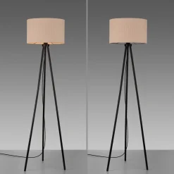 JUST LIGHT. Lattiavalaisin Green Duro, tekstiili, kolmijalka, beige