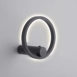 JUST LIGHT. LED-akkuinen seinävalaisin Archie, musta, 3 000 K