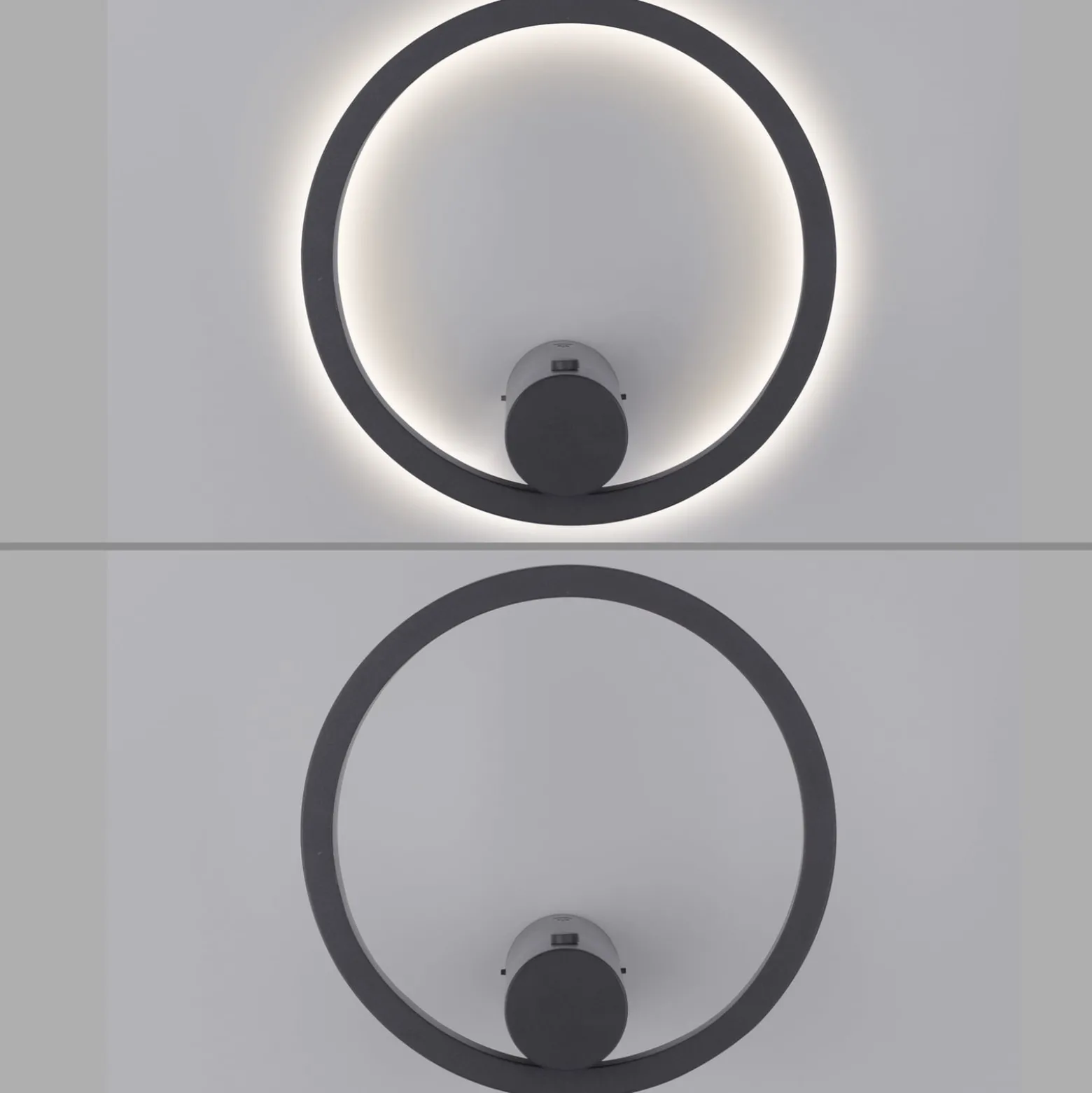 JUST LIGHT. LED-akkuinen seinävalaisin Archie, musta, 3 000 K