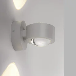 JUST LIGHT. LED-akkuinen seinävalaisin Chia, hiekka, rauta, 3 000 K