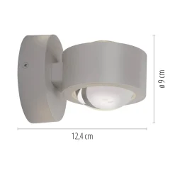 JUST LIGHT. LED-akkuinen seinävalaisin Chia, hiekka, rauta, 3 000 K
