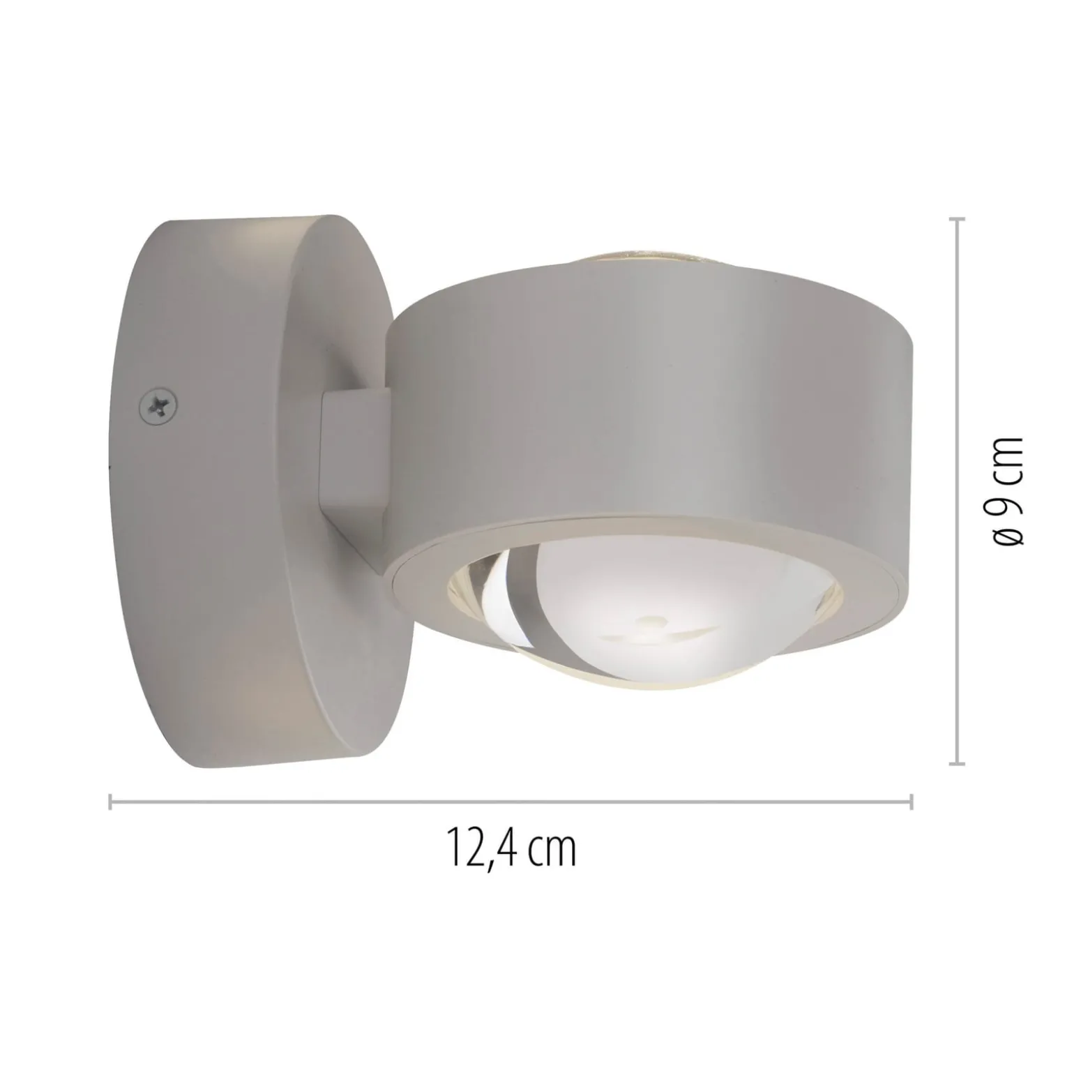 JUST LIGHT. LED-akkuinen seinävalaisin Chia, hiekka, rauta, 3 000 K