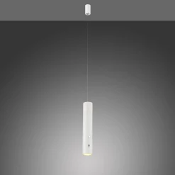 JUST LIGHT. LED-akku-riippuvalaisin Attach, valkoinen, rauta